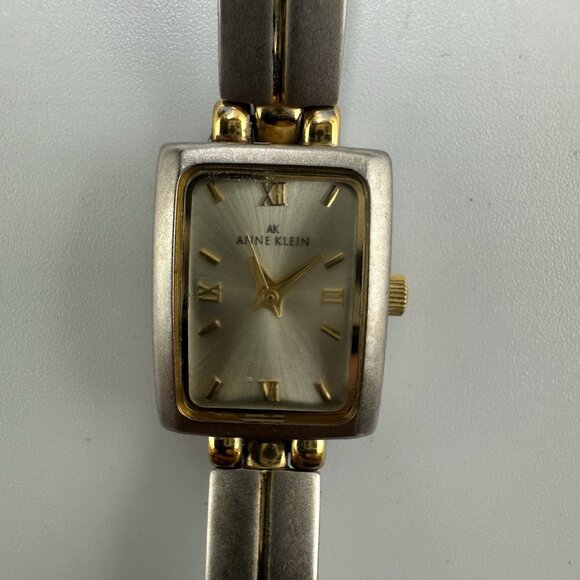 Anne Klein Accessories - 3/$30 Anne Klein Watch Women Silver Gold Matte Finish Rectangle Dial  7"